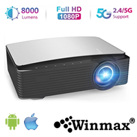 โปรเจคเตอร์ LED 8000 Lumens HD ความละเอียด 1080p รองรับสมาร์ทโฟน Winmax-Y02