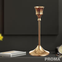 Solid Metal Candlesticks Gold Candle Holders Thin Stem