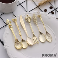 Mini Royale Style Spoons Forks Vintage Metal Carved Spoon