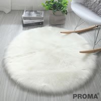 Round Soft Sheepskin Fur Area Rugs