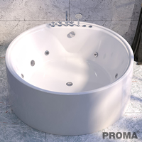Acrylic White Color Mini Small Size Bathtub Spa Round