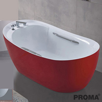 Acrylic Oval-shaped Adult Bathtub With Armrests