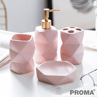 Ceramic Bathroom Four Piece Set Nordic Wash Pastel Color