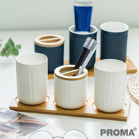 Brushing And Washing Cup Ceramic Set 3 Piece