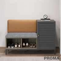 Wooden Shoe Storage Cabinet with Seat