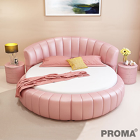 Round Pink Leather Bedroom Furniture Lovely Beds