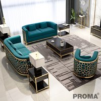 Luxury Modern Design Stainless Steel Sofa Set