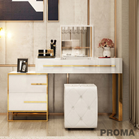 Bedroom Dresser Table Luxury Gold Beauty Desk Modern