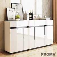 Modern White Dining Room Storage Sideboard Cabinet With Drawers