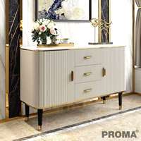 Luxury Marble Top Sideboard Cabinet for Dining Room