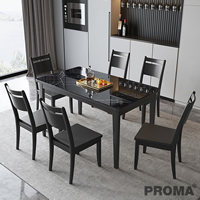 Modern Luxury Solid Tempered Glass Dining Table