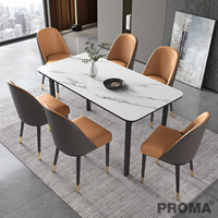 Snow Mountain Stone Slab Dining Table With 4 Chairs
