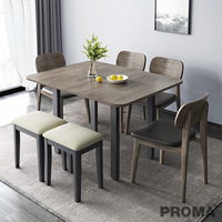 Wood Convertible Folding Dining Table with 4 Chairs