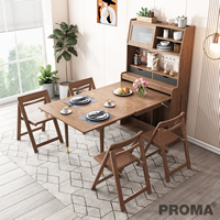 Wooden Folding Extend Cabinet Foldable Dining Table