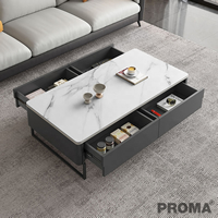 Italian Style Simple Metal Frame Living Room Coffee Table