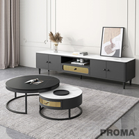 Round Low Height Coffee Tables Combination for Living Room