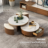 Table Coffee with Chair Storage Proma-VIVA MARBIA