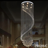 Luxury Crystal Chandelier Modern style with Spiral Design Dia40 H120