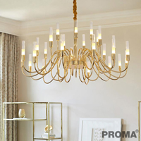 Nordic Gold LED Chandeliers Modern Style Iron G9 8Heads-90x55cm
