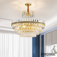 Ҥʵŷç ǹྴҹ Round Crystal LED Pendant Lamp Hanging Lighting Proma-LT22