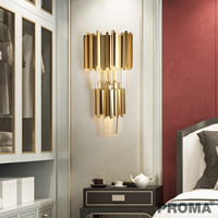 Cristal Luxury Proma Gold Modern Wall Lamp 60x30