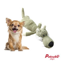 Petsuka little green fox doll pet teething toy sound