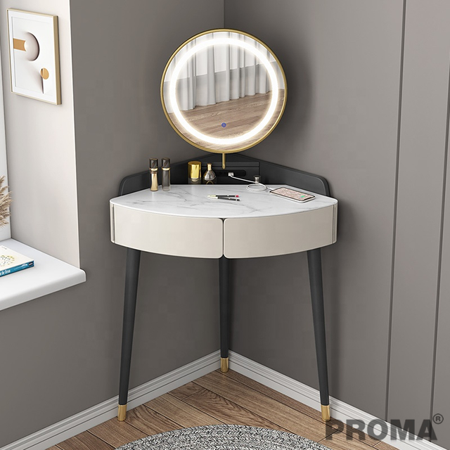 Light Makeup Mirror Flip Dressing Table