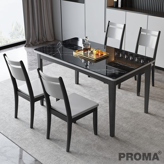 Modern Luxury Solid Tempered Glass Dining Table