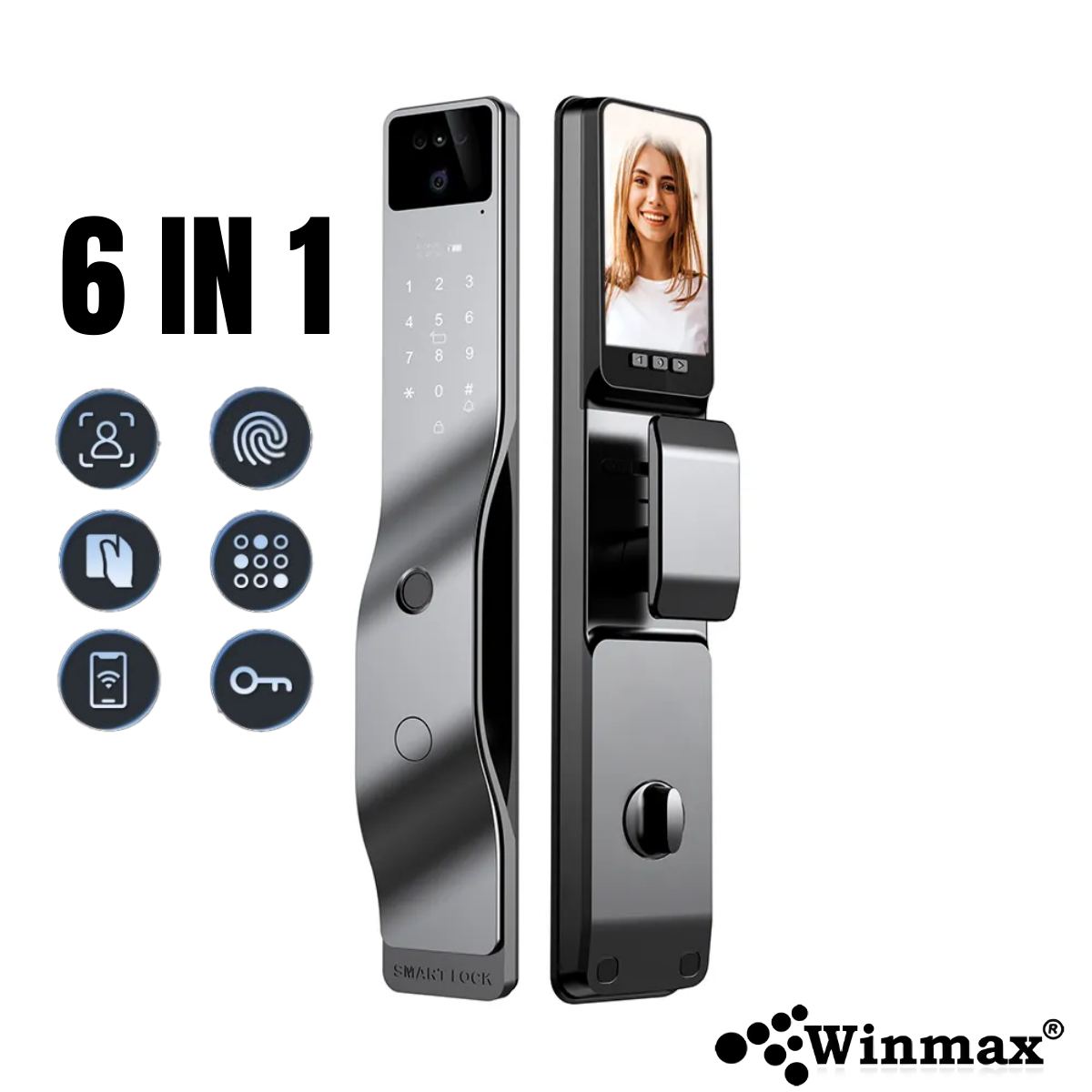 Fingerprint Door Lock and Facial Recognition APP 6in1 Winmax-P15 