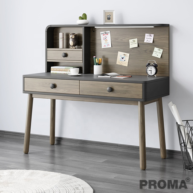 hildren Design Intelligent Lamp Desk with Double Drawers