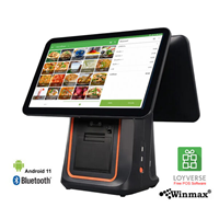ͧ˹ҹ (Android POS) Ẻ 2 ˹Ҩ 15.6/10.1  ͧ 80. Winmax-A9 Point of Sale Touch Screen 15.6 inch With Customer Display and Thermal Printer 80 mm.