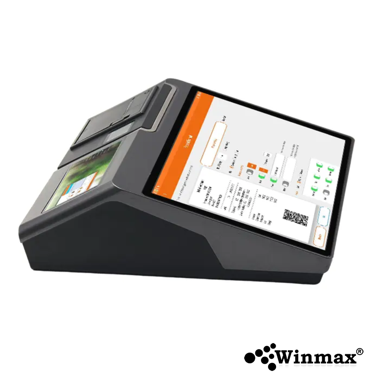 12.5 Inch Android POS Machine Cash Register with 5 inch customer display and 58mm Printer Winmax-T8