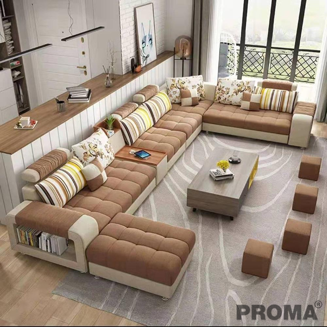 Sofa Set U Shape Sofa Couch Large 6-7 Seater