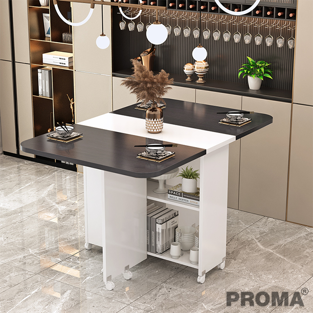 Folding Dining Table Rectangular Can Be Moved