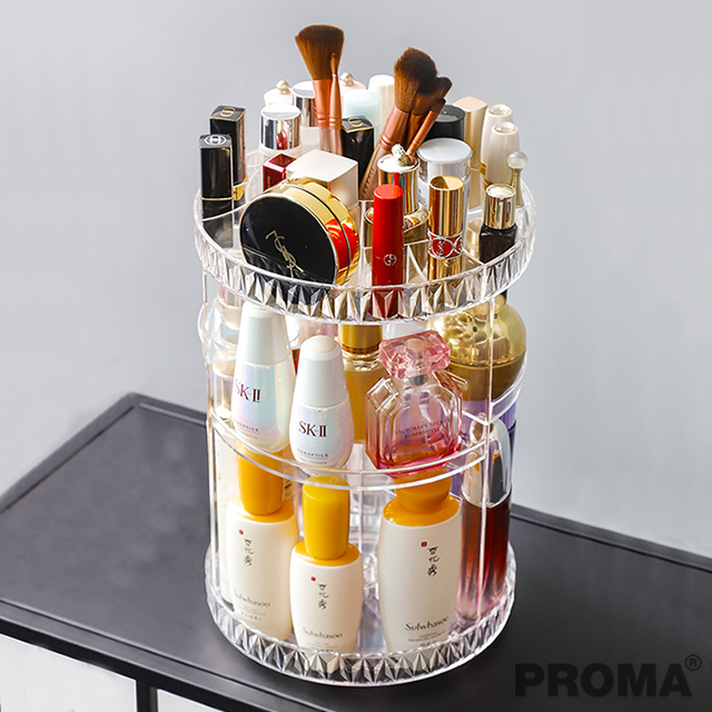 Rotating Cosmetic Storage Box Shelf Acrylic