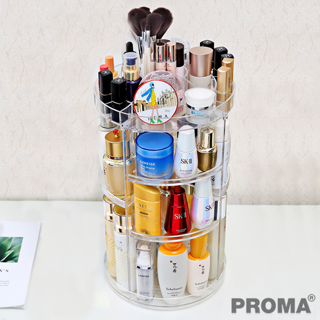 Cosmetic Storage Box Rotating Acrylic Shelf