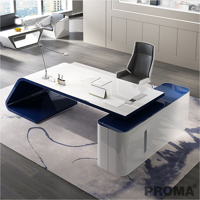 Modern Style Office Desk with Filing Cabinet