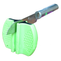 Mini Pocket Kitchen Knife Sharpener Tool Green