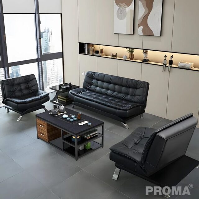 Leather office sofa, adjustable, beautiful and luxurious design.