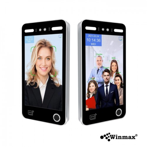 เครื่องสแกนใบหน้าและลายนิ้วมือ AI สแกนเข้า-ออกอัจฉริยะ อ่าน QR และ RFID 10.1 นิ้ว Winmax-X1