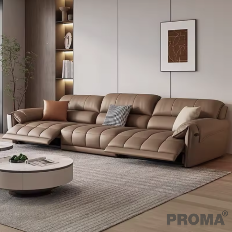 โซฟาปรับไฟฟ้าหนัง PU สไตล์นอร์ดิก รุ่น Proma-SFT-02