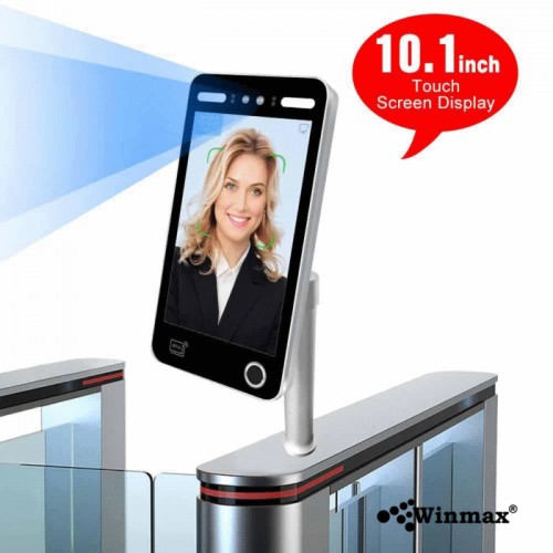 เครื่องสแกนใบหน้าและลายนิ้วมือ AI สแกนเข้า-ออกอัจฉริยะ อ่าน QR และ RFID 10.1 นิ้ว Winmax-X1