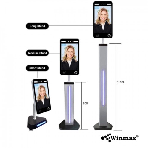 เครื่องสแกนใบหน้าและลายนิ้วมือ AI สแกนเข้า-ออกอัจฉริยะ อ่าน QR และ RFID 10.1 นิ้ว Winmax-X1