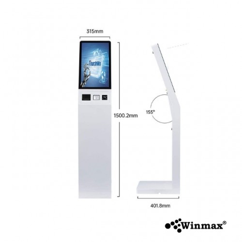 ตู้บริการตนเอง ตู้คีออสขายสินค้า ตู้กดบัตรคิว Kiosk Ordering Self Service ขนาด 21.5 นิ้ว Winmax-Win512