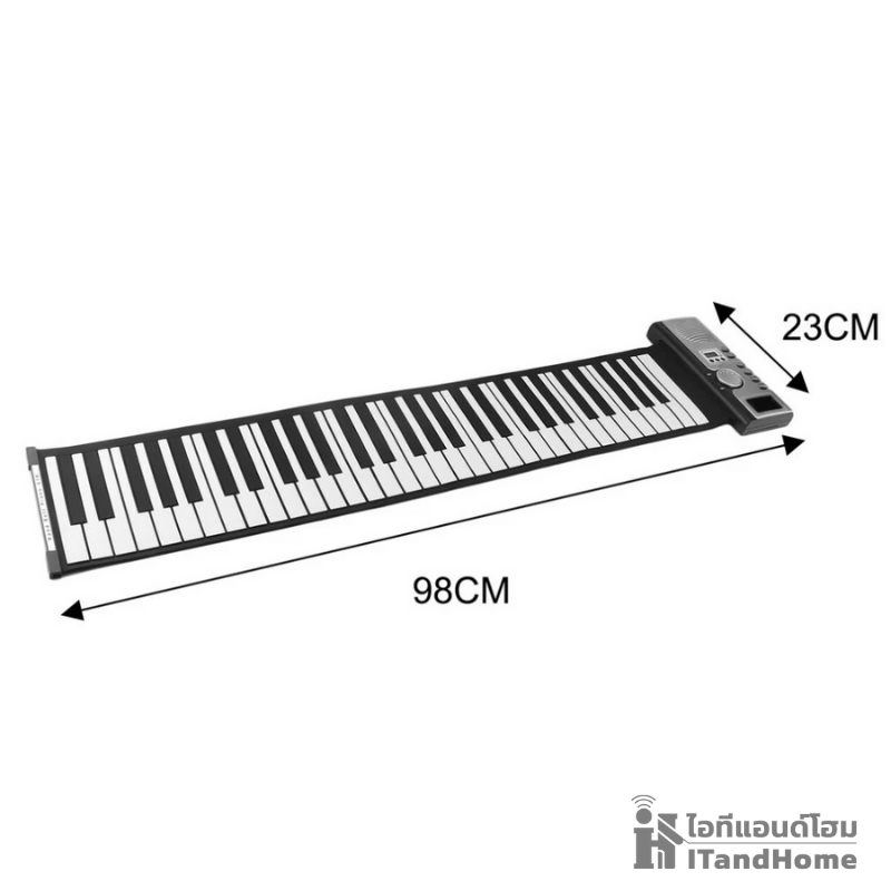 เปียโนพับ เปียโนไฟฟ้าพกพา พับม้วนได้ 61 คีย์