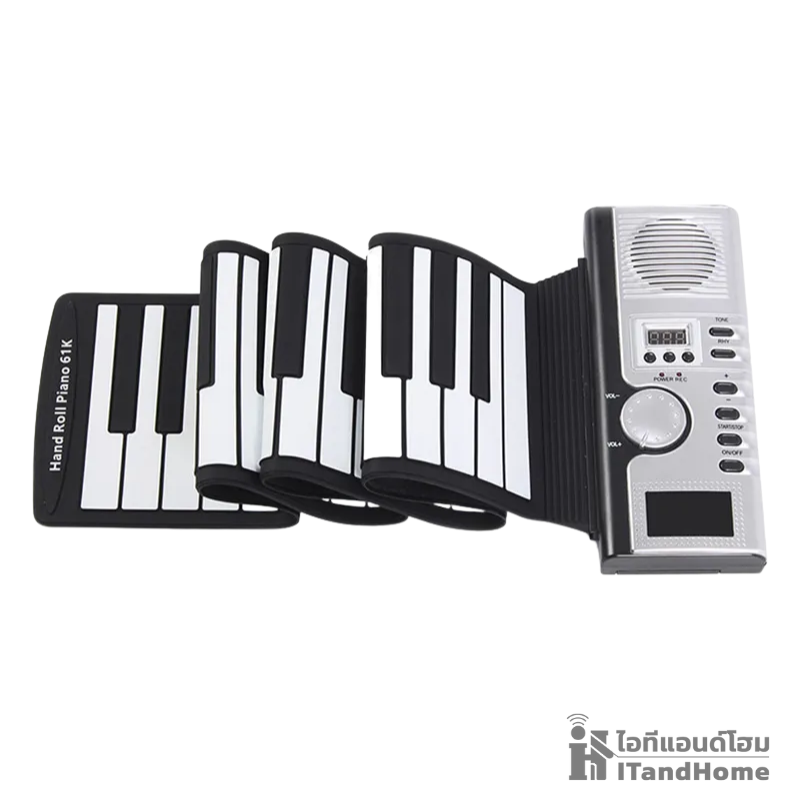 เปียโนพับ เปียโนไฟฟ้าพกพา พับม้วนได้ 61 คีย์