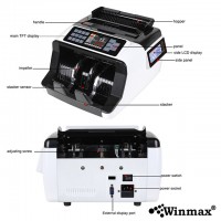 เครื่องนับธนบัตรตรวจจับธนบัตรปลอม รวมมูลค่าธนบัตร Winmax-AL-7200 เครื่องนับธนบัตรตรวจจับธนบัตรปลอม รวมมูลค่าธนบัตร Winmax-AL-7200